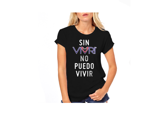 Imagen de Playera "Sin VIVRI No Puedo Vivir" Negra - M/ME