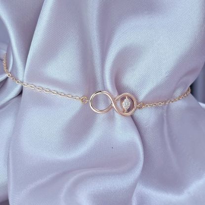 Imagen de Pulsera Infinito y Gotita con Brillos