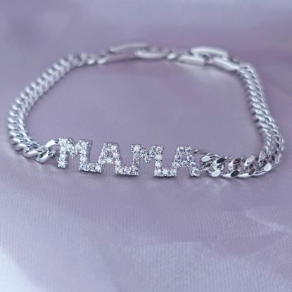 Imagen de Pulsera Mamá Oro Blanco