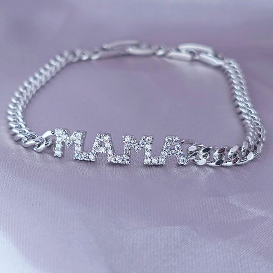 Imagen de Pulsera Mamá Oro Blanco