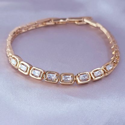 Imagen de Pulsera Ocho Rectángulos Brillosos 1705