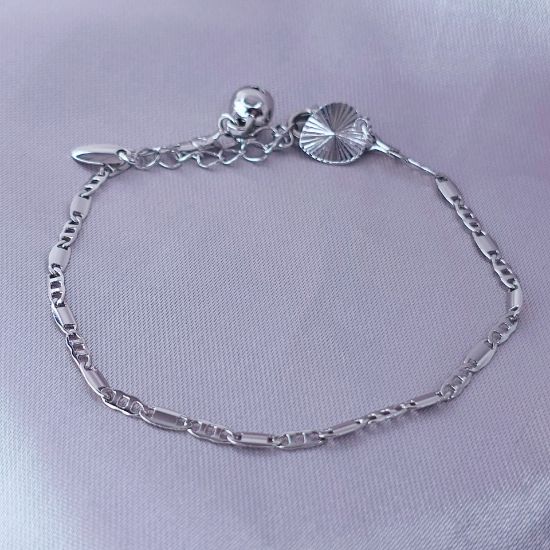 Imagen de Pulsera Tejido Gucci Plana y Tres Oro Blanco Talla 2002