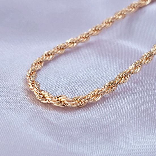 Imagen de Cadena Tejido Cordón Salomónico o Torzal Talla 4504