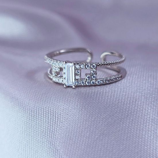 Imagen de Anillo Dos Corazones con Estilo 6