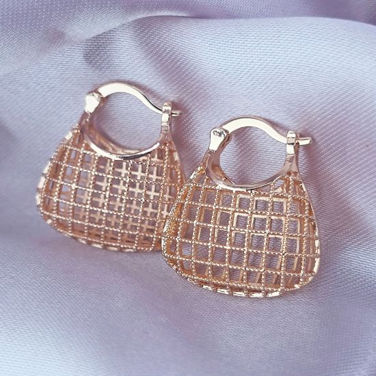 Imagen de Arete Bolso Red de Oro