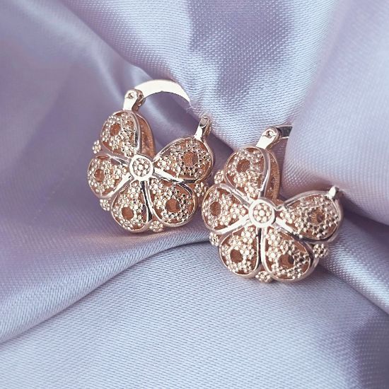 Imagen de Arete Bolso Flor Primavera