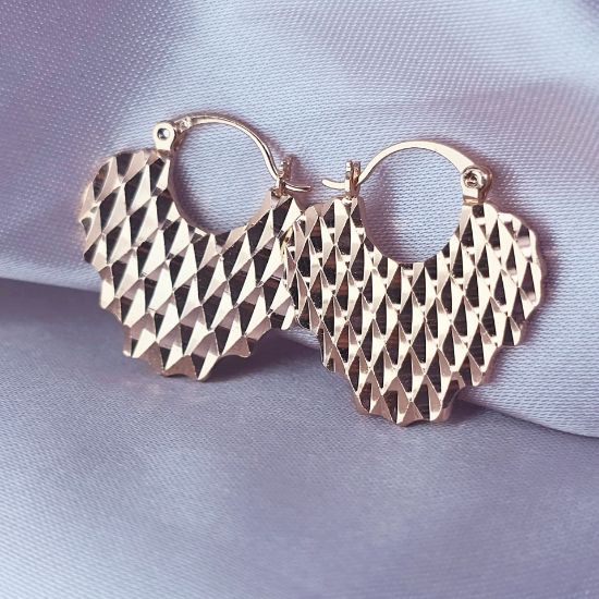 Imagen de Arete Corazón Fresa de Oro