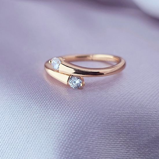 Imagen de Anillo Medio Dedo Dos Mundos Talla 5