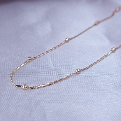 Imagen de Cadena Tejido Viviana Plana Dorado Talla 6001