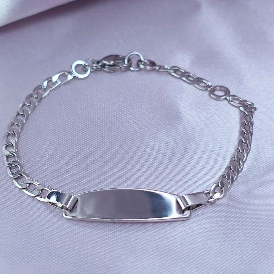Imagen de Pulsera Esclava Barbada Kids Blanco Talla 1703