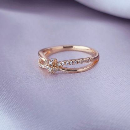 Imagen de Anillo Lazos y Nudo Dorado