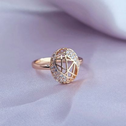 Imagen de Anillo Caparazón de Oro y Diamantes