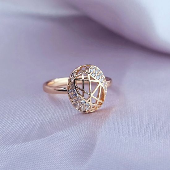 Imagen de Anillo Caparazón de Oro y Diamantes