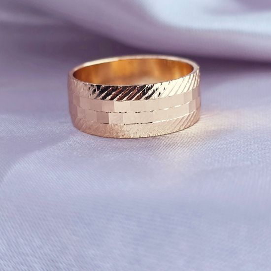 Imagen de Anillo Argolla Bloques de Oro 