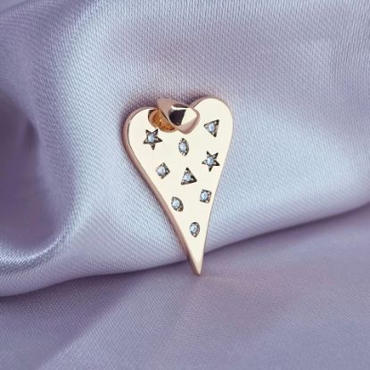 Imagen de Dije Corazón con Estrellas y Geometría