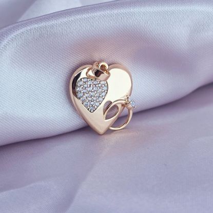 Imagen de Dije Dos Corazones y Anillo