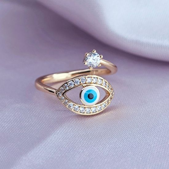 Imagen de Anillo Semiabierto Ojo Turco Talla 6