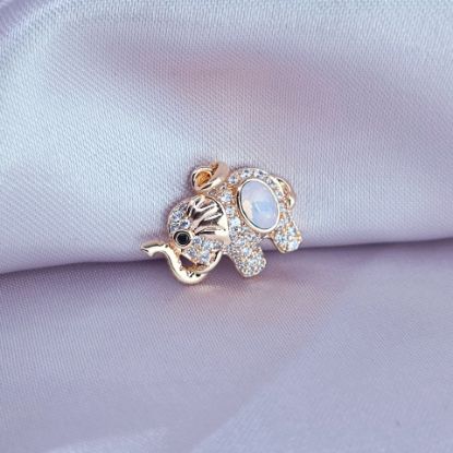 Imagen de Dijes Elefante con Vibra Tornasol Rosa