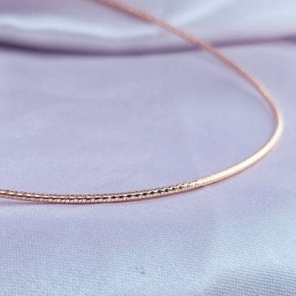 Imagen de Cadena Omega Cola Topo o Ratón  Oro Rosa  4201
