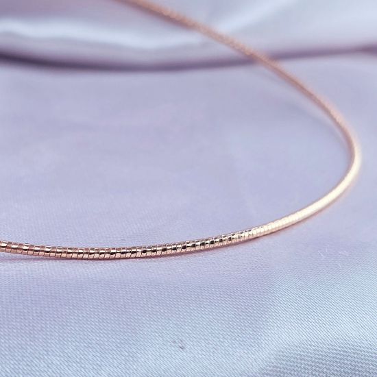 Imagen de Cadena Omega Cola Topo o Ratón  Oro Rosa  4201