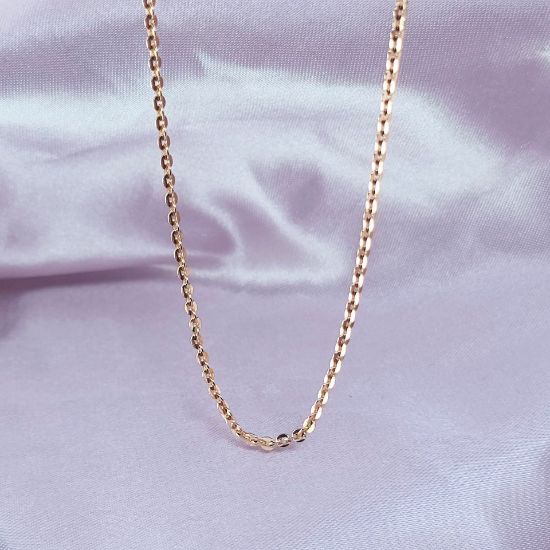 Imagen de Cadena Tejido Volga Plana Oro Dorado