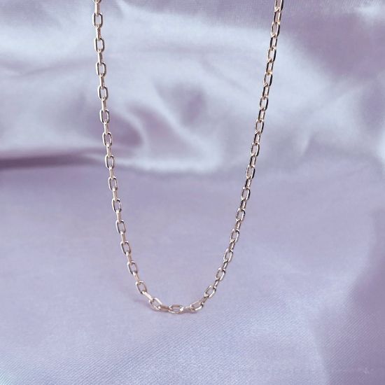 Imagen de Cadena Eslabón Rectangular Oro Dorado