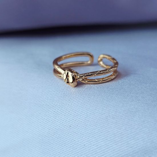 Imagen de Anillo Semiabierto Nudo de Oro  8