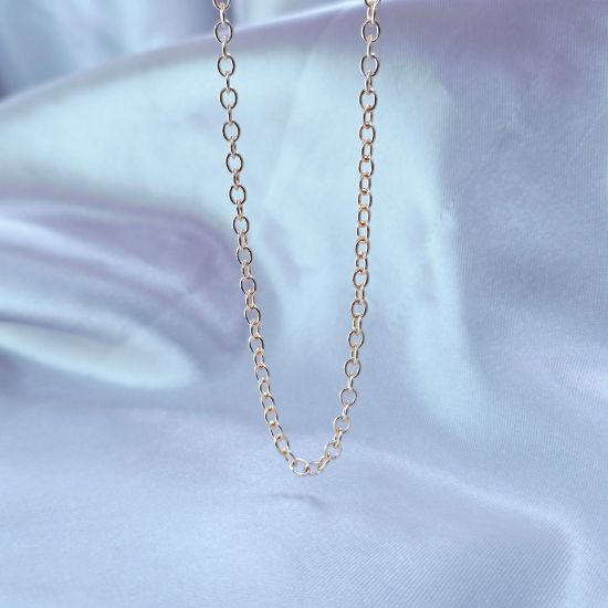 Imagen de Cadena Tejido Aros Oro Dorado Talla 4503