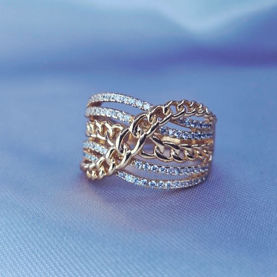 Imagen de Anillo Infinito con Barbada y Cristales
