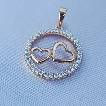 Imagen de Dije Dos Corazones Libres