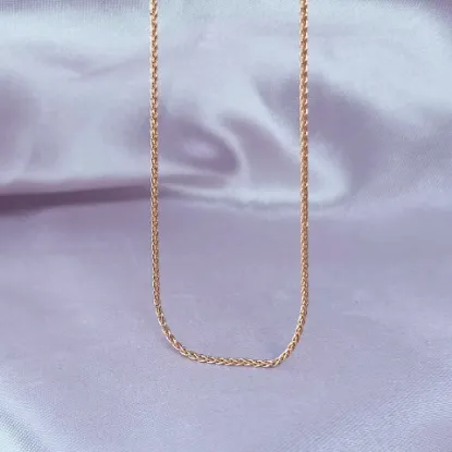 Imagen de Cadena Tejido Trigo Oro Dorado