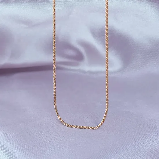 Imagen de Cadena Tejido Trigo Oro Dorado