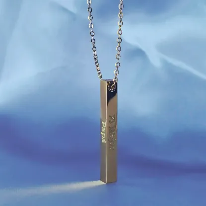 Imagen de Collar Te Amo Papá Oro Amarillo