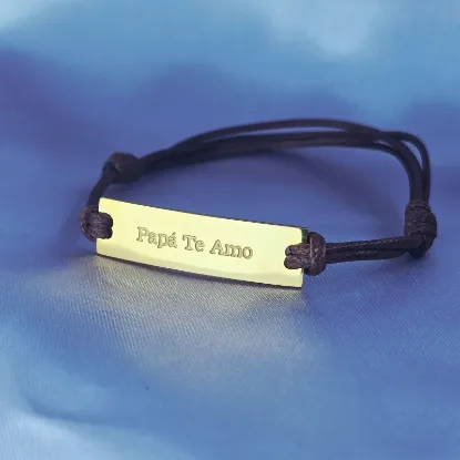 Imagen de Pulsera Te Amo Papá Oro Amarillo