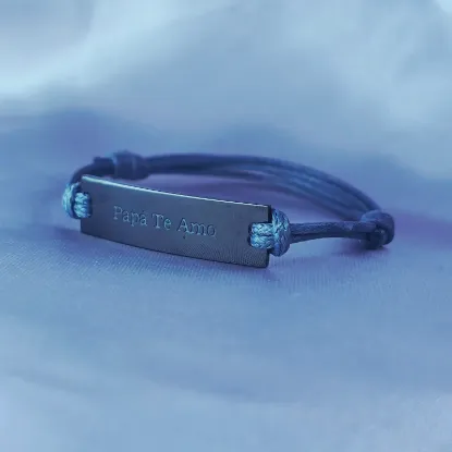 Imagen de Pulsera Te Amo Papá Oro Negro