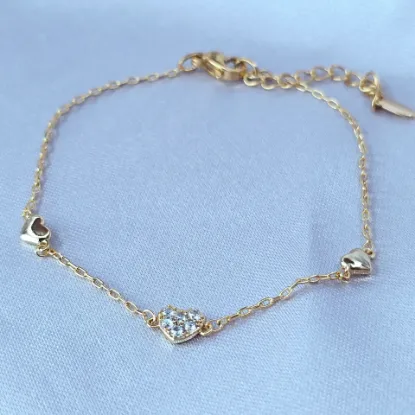 Imagen de Pulsera Tres Corazones Especiales Vivri  1701