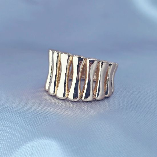 Imagen de Anillo Barrotes de Oro 