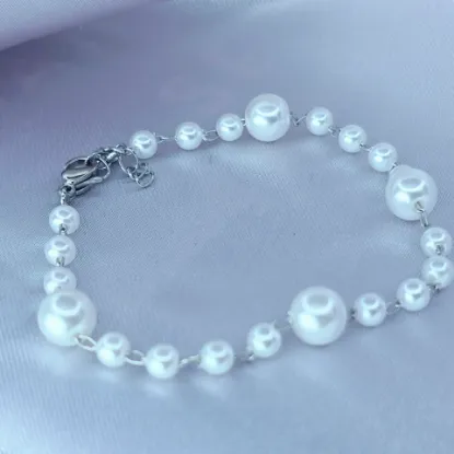 Imagen de Pulsera Perlas de Cristal Talla 1706
