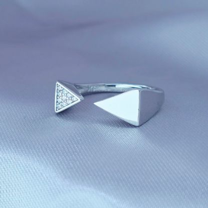 Imagen de Anillo Abierto Triángulos de Hierro