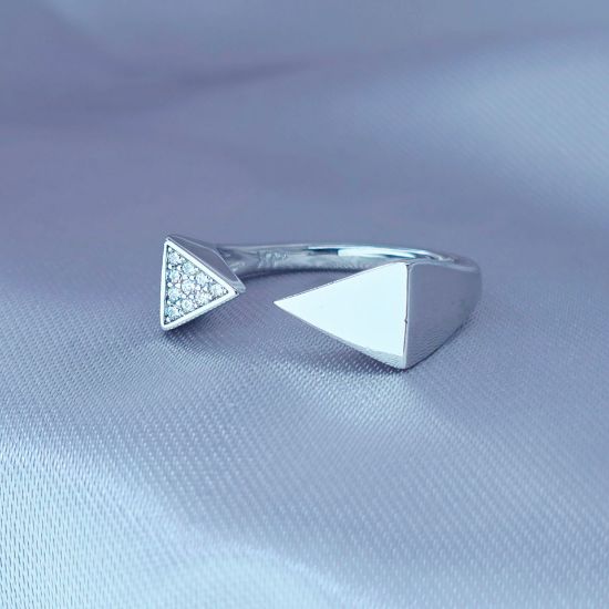 Imagen de Anillo Abierto Triángulos de Hierro