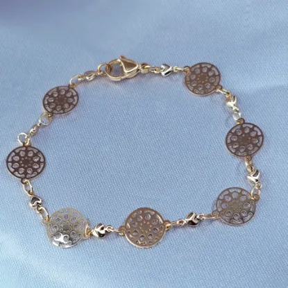 Imagen de Pulsera Círculos de Flores Talla 1810