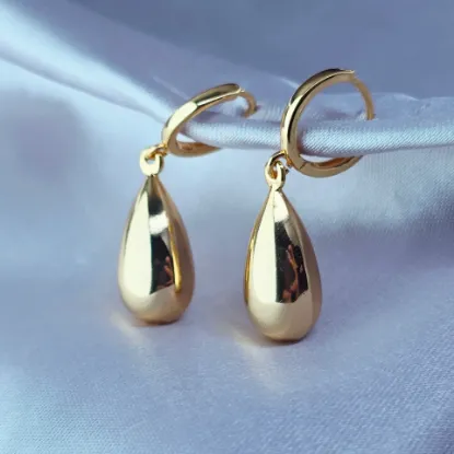 Imagen de Arete Gota de Oro Amarillo