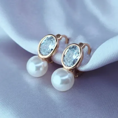 Imagen de Arete Espejo y Perla