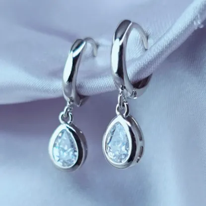 Imagen de Arete Gota de Cristal