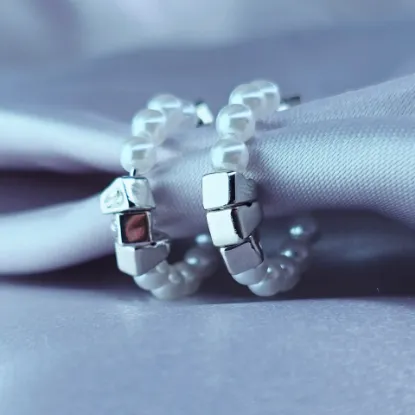 Imagen de Arete Plata y Perlas