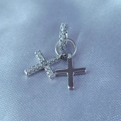 Imagen de Dije Dos Cruces