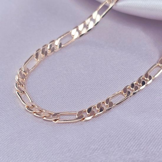 Imagen de Cadena Tejido Cartier o Fígaro Oro Dorado  5004