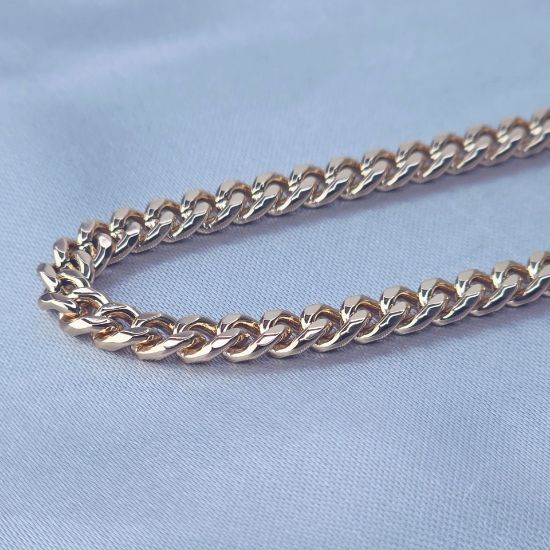 Imagen de Cadena Tejido Barabada Cerrada Oro Dorado  4504