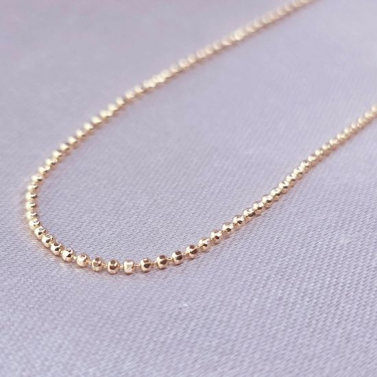 Imagen de Cadena Tejido Esferas o Municiones Oro Dorado  6002