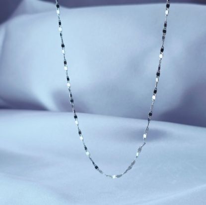 Imagen de Cadena Tejido Gucci Lisa Oro Blanco  4501